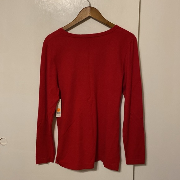 NWT Zac & Rachel Round Neck Lightweight Sweater in Red - Picture 9 of 10